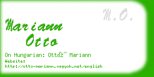 mariann otto business card